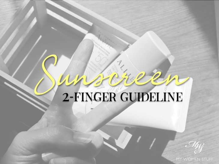 Sunscreen Tip: The 2-finger guideline to using enough sunscreen